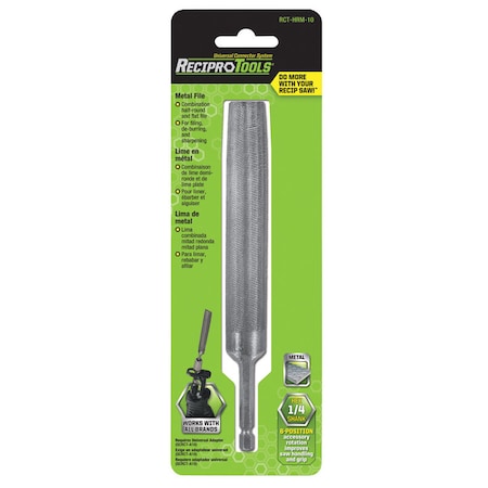 Recipro Tools ReciproTools 5 in. L X 3/4 in. W Metal Hex File 1 pc RCT-HRM-10